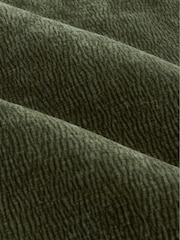 Yard Olive Heath Washed Velvet Lined Eyelet Curtains - Image 4 of 4