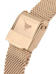 Olivia Burton Rose Gold Rainbow Bee Sunray Mesh Watch - Image 5 of 6