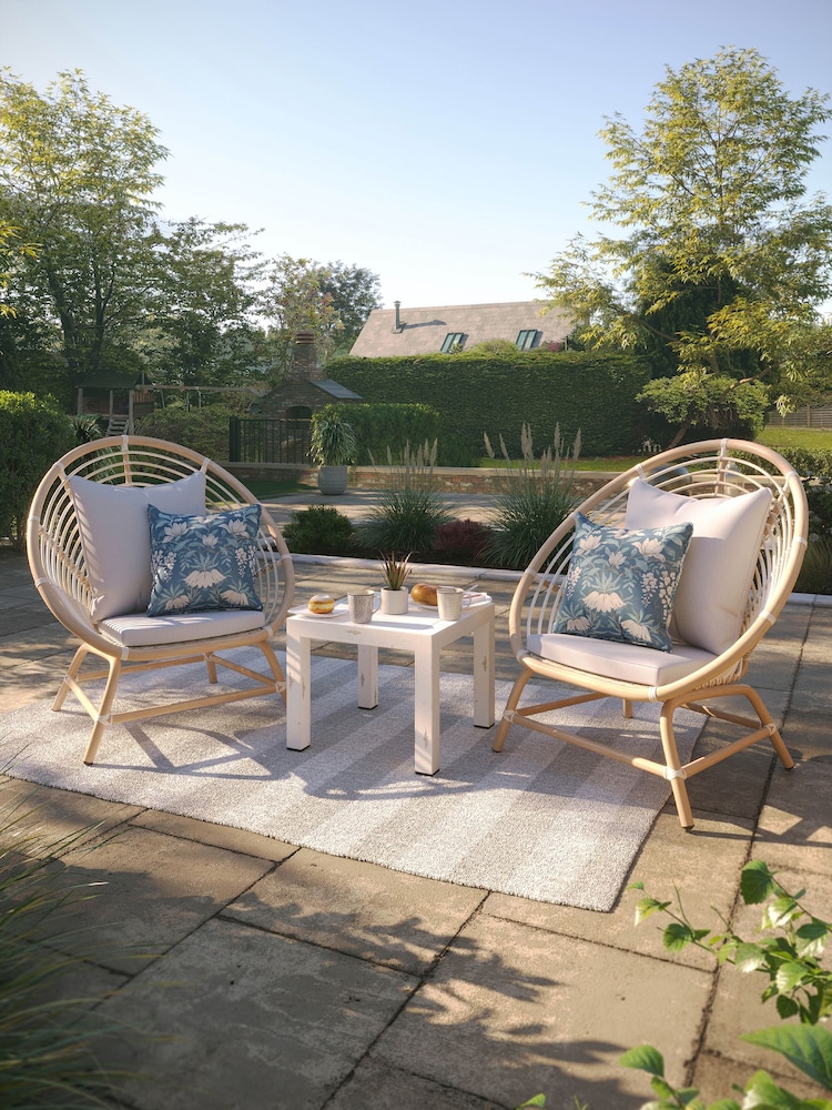 Laura Ashley Grey Garden Havana Casual Chair Set with Seat Cushions - Image 1 of 3