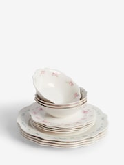 Shabby Chic by Rachel Ashwell® Multi Floral Scalloped Fine China 12 Piece Set - Image 3 of 4