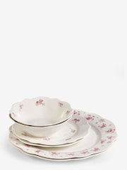 Shabby Chic by Rachel Ashwell® Multi Floral Scalloped Fine China 12 Piece Set - Image 4 of 4
