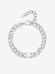 Jon Richard Silver Plated Crystal And Chain Bracelet - Image 1 of 1