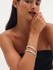 Jon Richard Rhodium Plated Crystal Bracelet - Bild 2 von 3