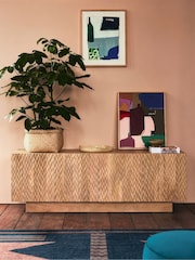 Swoon Sherwood Mango Wood 4 Πόρτα μονάδα πολυμέσων - Εικόνα 1 του 10