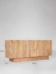 Swoon Sherwood Mango Wood 4 Πόρτα μονάδα πολυμέσων - Εικόνα 4 του 10