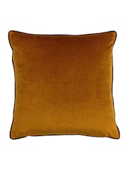 furn. Pumpkin Orange Gemini Double Piped Feather Filled Cushion - Image 1 of 2