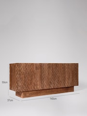 Swoon Sherwood Mango Wood 4 Πόρτα μονάδα πολυμέσων - Εικόνα 4 του 10
