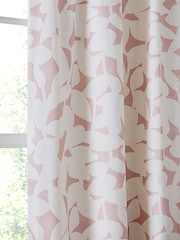 Jasper Conran London Pink Pencil Pleat Blackout Floral Leaf Curtain - Image 5 of 6