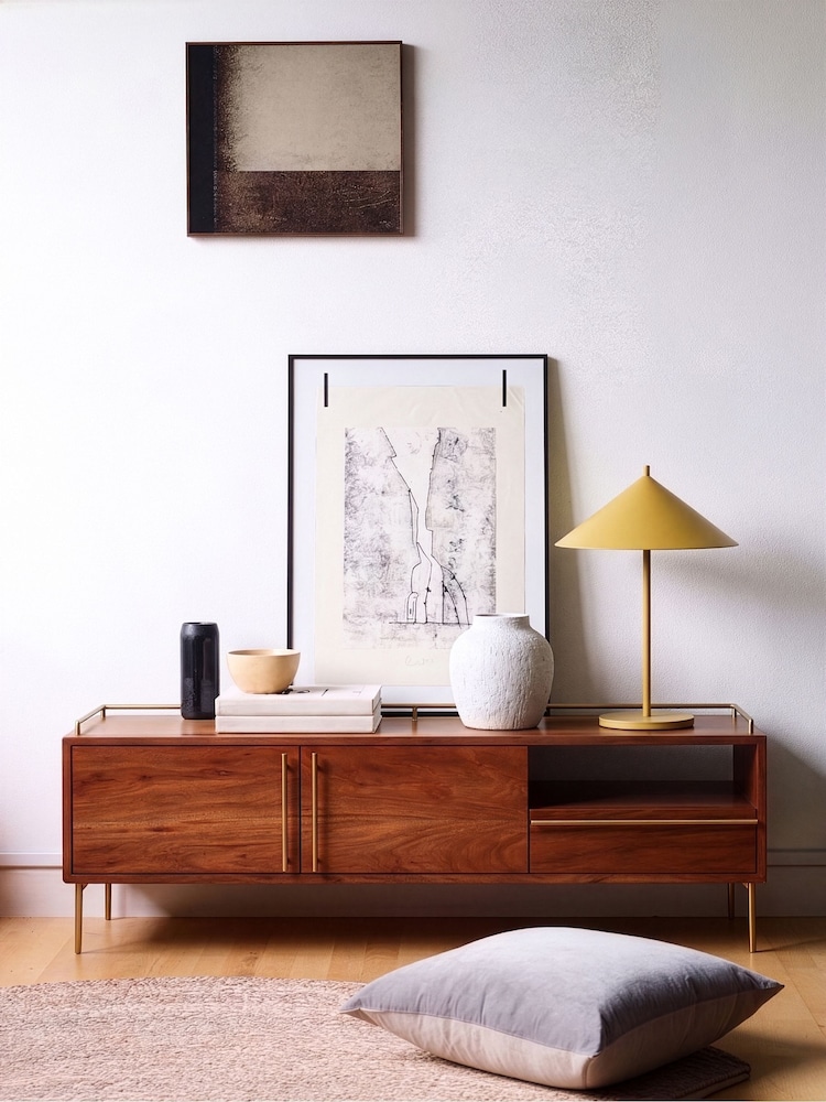 Swoon Connaught Acacia Wood 2 Πόρτα 1 Μονάδα πολυμέσων συρταριών - Εικόνα 1 του 7