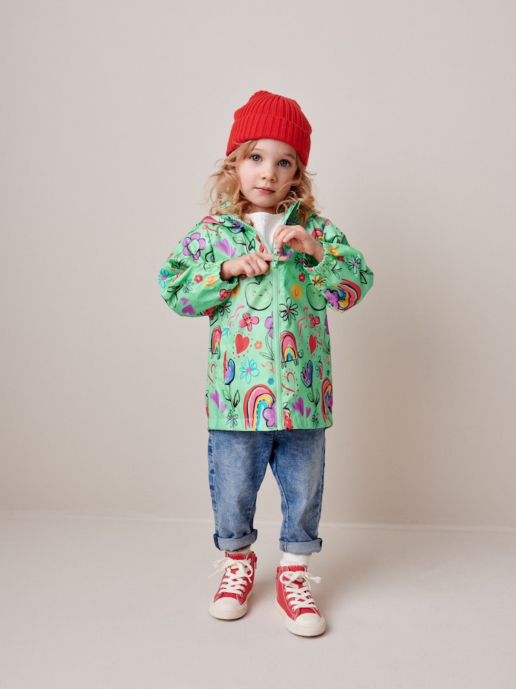 Green Shower Resistant Printed Cagoule (3mths-7yrs) - Image 2 of 9