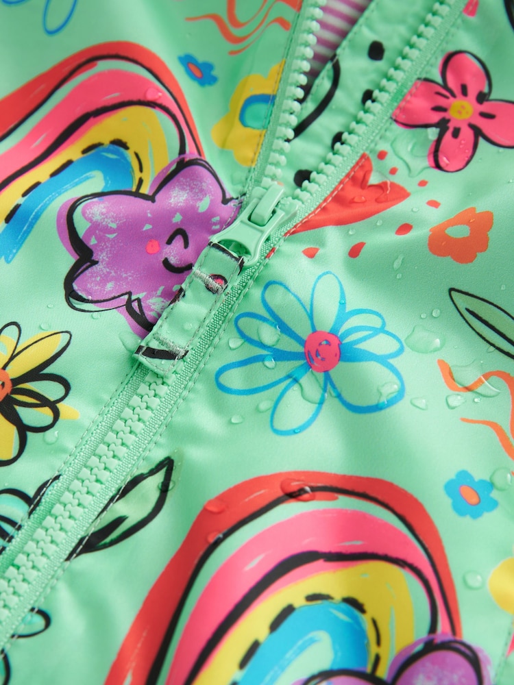 Green Shower Resistant Printed Cagoule (3mths-7yrs) - Image 9 of 9