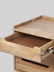 Swoon Light Brown Southwark Mango Wood 3 Drawer Bedside Table - Image 5 of 6