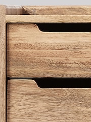 Swoon Light Brown Southwark Mango Wood 3 Drawer Bedside Table - Image 6 of 6