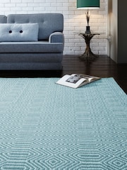 Asiatic Rugs Duck Egg Blue Sloan Geo Rug - Image 1 of 4