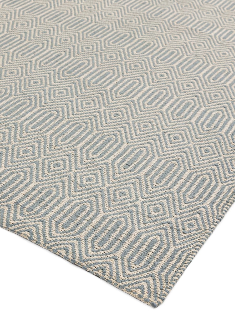 Asiatic Rugs Duck Egg Blue Sloan Geo Rug - Image 4 of 4