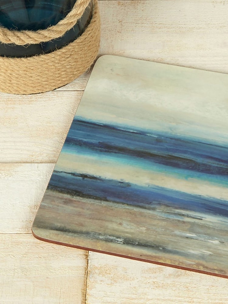 Set of 4 Blue Abstract Placemats - Image 3 of 4