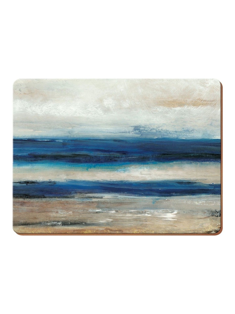 Set of 4 Blue Abstract Placemats - Image 4 of 4