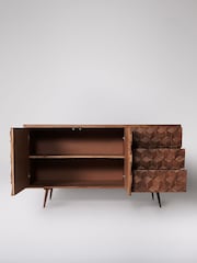 Swoon Terning Acacia Wood 2 Door 3 Drawer Sideboard - Εικόνα 4 του 6