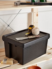 Wham Set of 3 Black Bam 16L Heavy Duty Plastic Boxes With Lid - Image 2 of 2