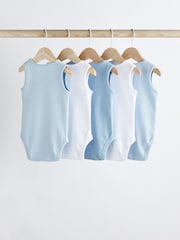 Blue 5 Pack Baby Vest Bodysuits - Image 2 of 7
