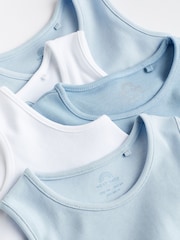Blue 5 Pack Baby Vest Bodysuits - Image 6 of 7