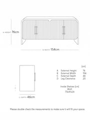 Swoon Linn Mango Wood 4 Door Sideboard - Εικόνα 3 του 9