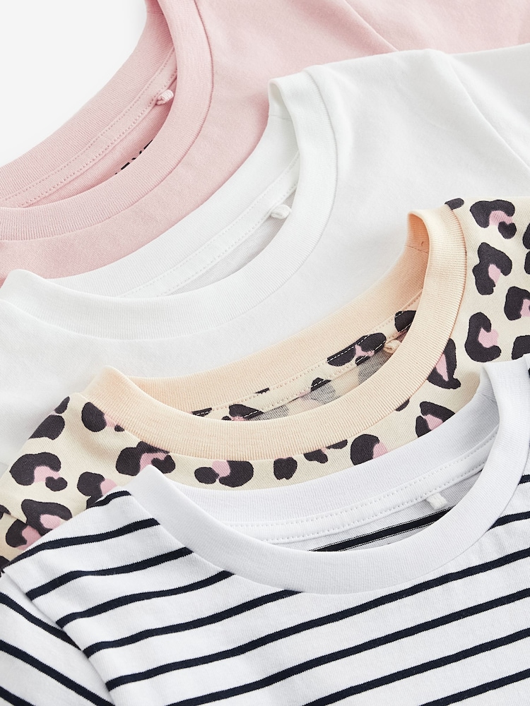 Rosa/A rayas/Animal - Pack de 4 camisetas (3-16 años) - Imagen 3 de 3 Rosa/A rayas/Animal - Pack de 4 camisetas (3-16 años) - Imagen 3 de 3