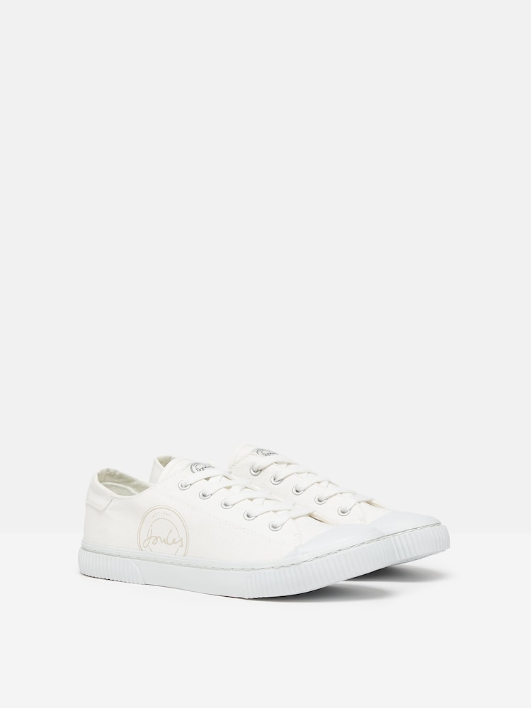 Joules Coast White Canvas Pumps - Image 2 of 7