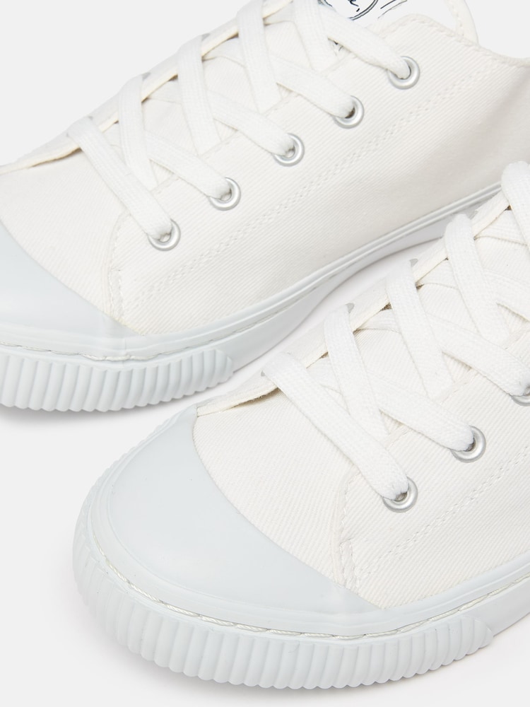 Joules Coast White Canvas Pumps - Image 7 of 7