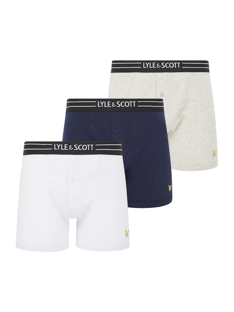 Lyle & Scott Blue Lewis Underwear Trunks 3 Pack - Image 1 of 4