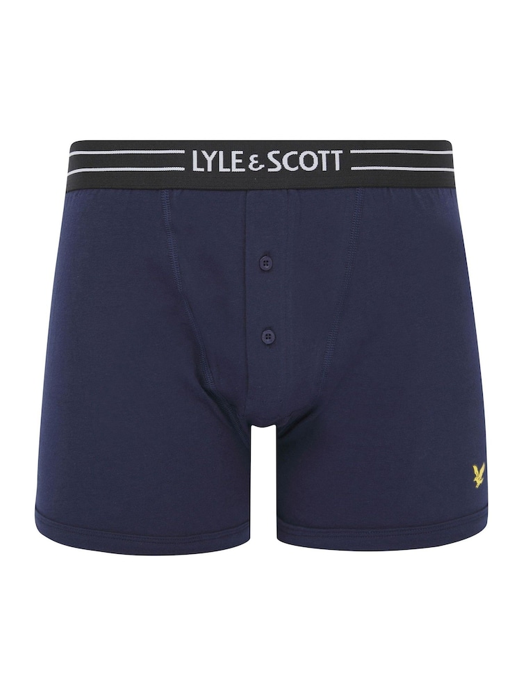 Lyle & Scott Blue Lewis Underwear Trunks 3 Pack - Image 2 of 4