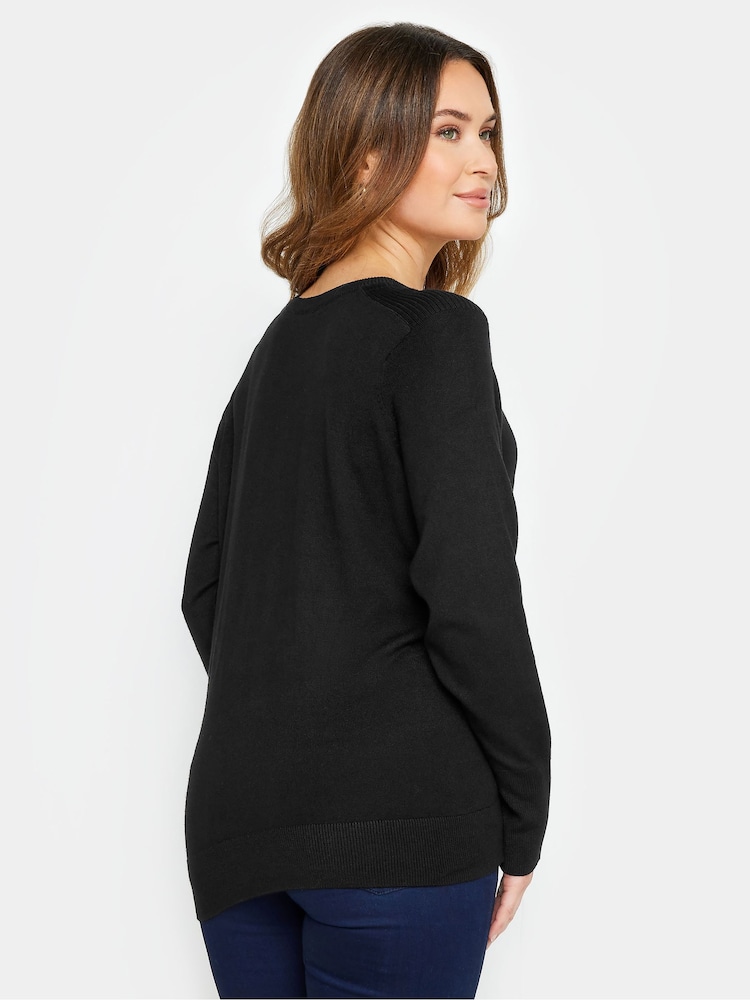 M&Co Black Petite Button Cardigan - Image 2 of 4