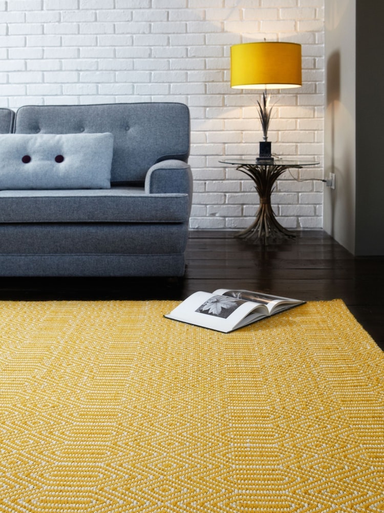 Asiatic Rugs Mustard Yellow Sloan Geo Rug - Image 1 of 5