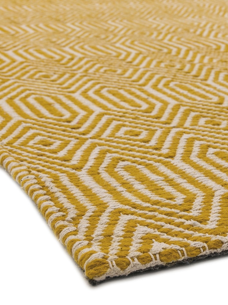 Asiatic Rugs Mustard Yellow Sloan Geo Rug - Image 2 of 5