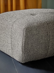 MADE.COM Grey Marl Pax Boucle Alban Modular Footstool - Image 3 of 6