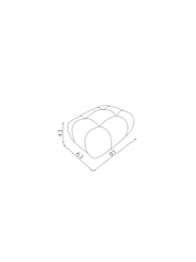 MADE.COM Grey Marl Pax Boucle Alban Modular Footstool - Image 6 of 6