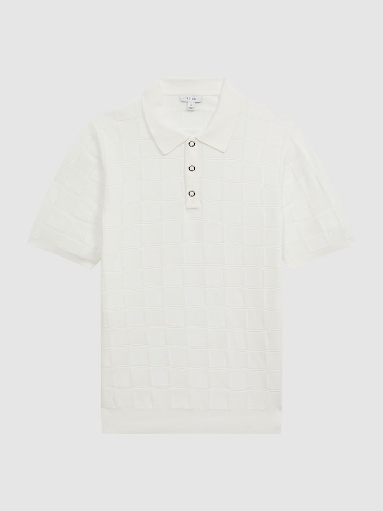 Reiss White Blaze Cotton Press-Stud Polo T-Shirt - Image 2 of 4