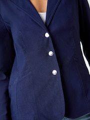Roman Blue Stretch Button Detail Blazer - Image 5 of 5