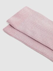 Reiss Blush Carrie Metallic Ribbed Socks - Image 2 of 3