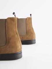 Taupe Suede Chelsea Boots - Image 5 of 6