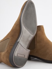 Taupe Suede Chelsea Boots - Image 6 of 6