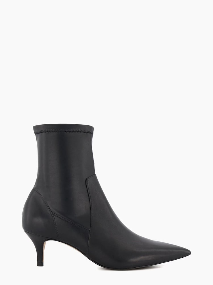 Dune London Black Origami Kitten Heel Ankle Boots - Image 1 of 5 Dune London Black Origami Kitten Heel Ankle Boots - Image 1 of 5