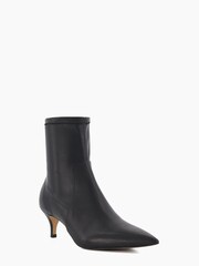 Dune London Black Origami Kitten Heel Ankle Boots - Image 3 of 5