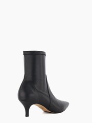 Dune London Black Origami Kitten Heel Ankle Boots - Image 4 of 5