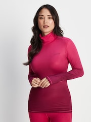 Tog 24 Coral Pink Snowdon Thermal Zip Neck T-Shirt - Image 1 of 7