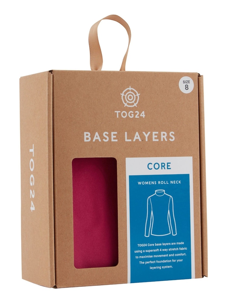 Tog 24 Coral Pink Snowdon Thermal Zip Neck T-Shirt - Image 7 of 7
