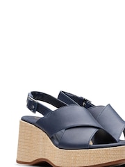 Clarks Blue Nubuck Manon Wish Sandals - Image 1 of 7