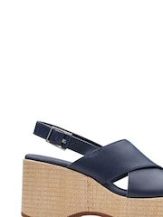 Clarks Blue Nubuck Manon Wish Sandals - Image 3 of 7