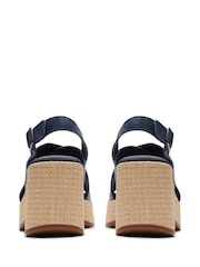 Clarks Blue Nubuck Manon Wish Sandals - Image 5 of 7
