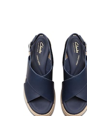 Clarks Blue Nubuck Manon Wish Sandals - Image 7 of 7
